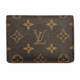 LOUIS VUITTON Coated Canvas Brown Card Case Monogram Wallet