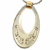 Brighton Two-tone Pendant 19" Hoop Necklace