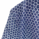 Faherty Men's Navy Size M Button Down Scale Short Sleeve Shirt