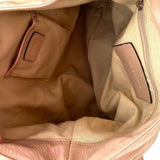 DOLCE & GABBANA Miss Brook Peach Hobo Pearlescent Leather Satchel