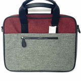 Ted Baker Piranha Canvas Red Gray Laptop Color Block Briefcase