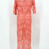 Bebe Women's Pink Size XS Midi Lace V-neck Date Night Dress