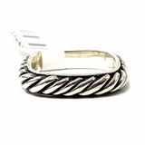 Estate size 6 .925 Sterling Silver Square Rope Ring
