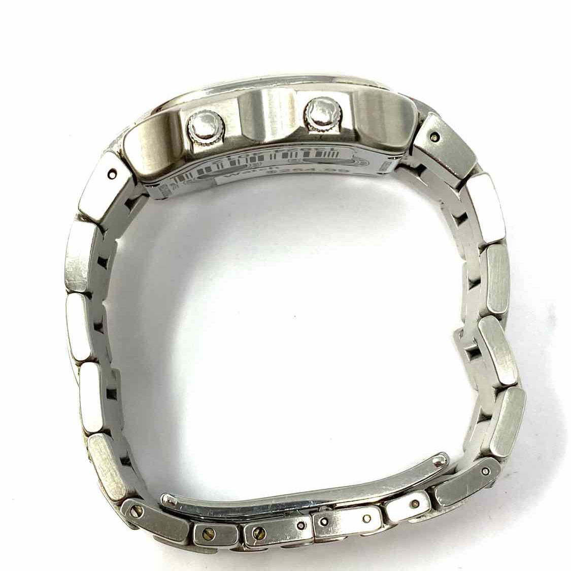 Philip Stein Teslar Dual Time Double Dial Stainless Steel Silver Oval Watch