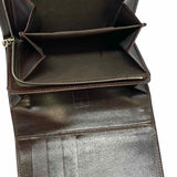 Fendi Canvas Brown Compact Zucca Wallet