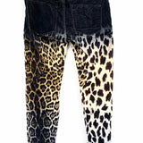 R13 Women's Black Brown Size 10/30 Skinny Leopard Pants