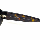 Alexander McQueen Brown Black Oval Tortoise Sunglasses