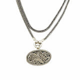 Lois Hill 925 Sterling Silver Pendant Box Chain Filigree Necklace