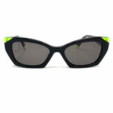 Furla Black Green Cat Eye Color Block Sunglasses