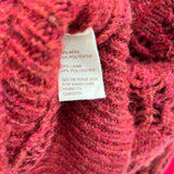 Free People Women's Red Size XS Shawl Collar Wool Blend Dolman Sleeve Cardigan