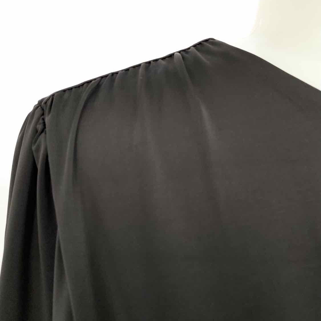 bar III Women's Black Size M Long Sleeve Ruched Dress