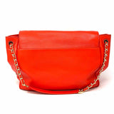 Tory Burch Marion Red Flap Logo Leather Shoulder Bag