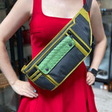 Bottega Veneta Rudder Belt Bag Canvas Gray Green Waist Bag