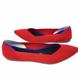 ROTHY'S Women's Red Size 7.5 Pointed Knit Flats