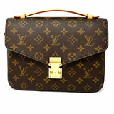 LOUIS VUITTON Pochette Metis Coated Canvas Brown Top Handle Monogram Crossbody