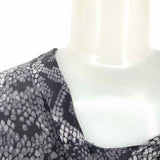 Equipment Femme Women's Gray Size L Neck Bow Silk Snake Long Sleeve