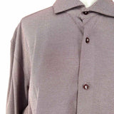 Boss by H. Boss Men's Burgundy Size XL Button Down Micro Check Long Sleeve Shirt