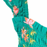 by Anthropologie Women's Green Size S Sleeveless Floral Dress