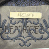 BEATRICE. B Women's Navy Black Size L Geometric Blazer + Pant Set