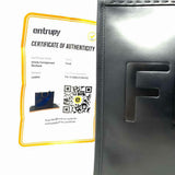 Fendi Sunshine Medium Black Shopper Logo Leather Tote