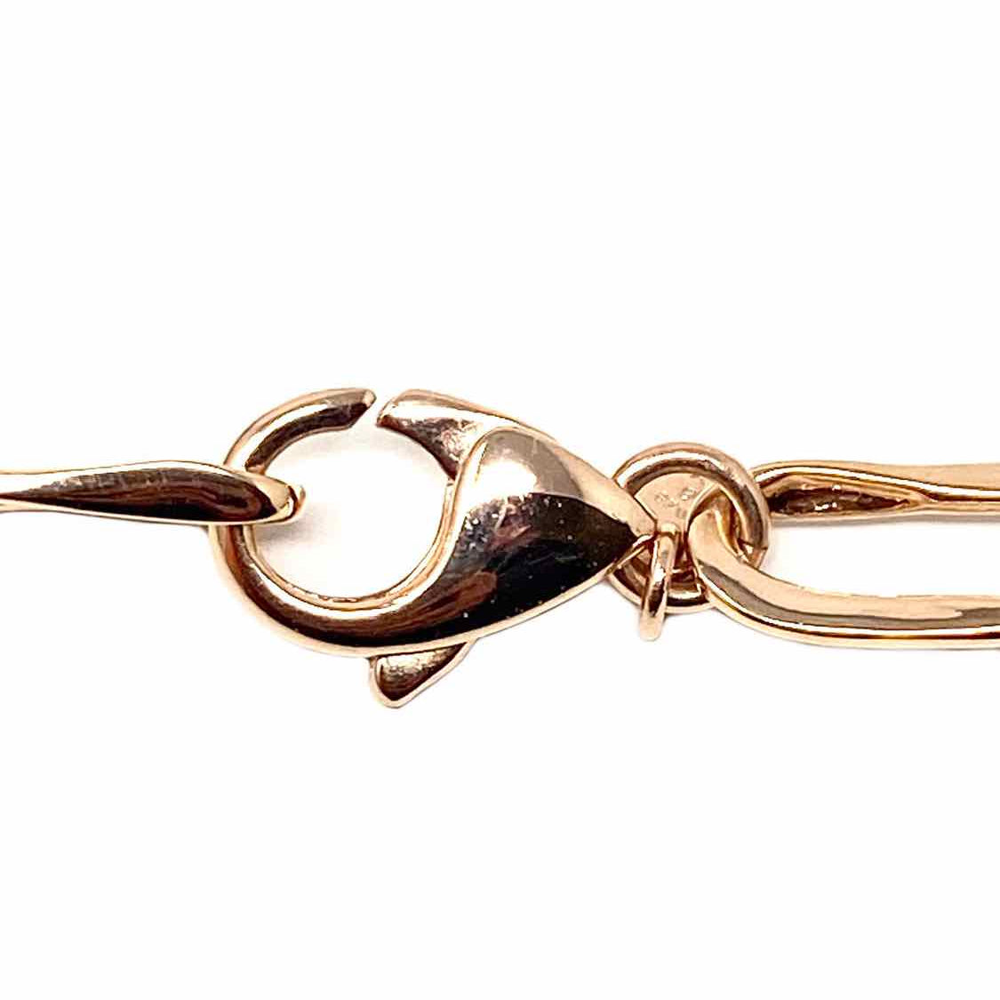 Bronze Elongated Link Pearl Necklace