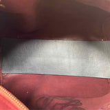 LOEWE Red Boston Anagram Suede Satchel