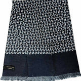 Ermenegildo Zegna Black Long 40 in Abstract Scarf
