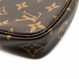 LOUIS VUITTON 2020 Mini Pochette Accessoires Coated Canvas Brown Monogram Clutch
