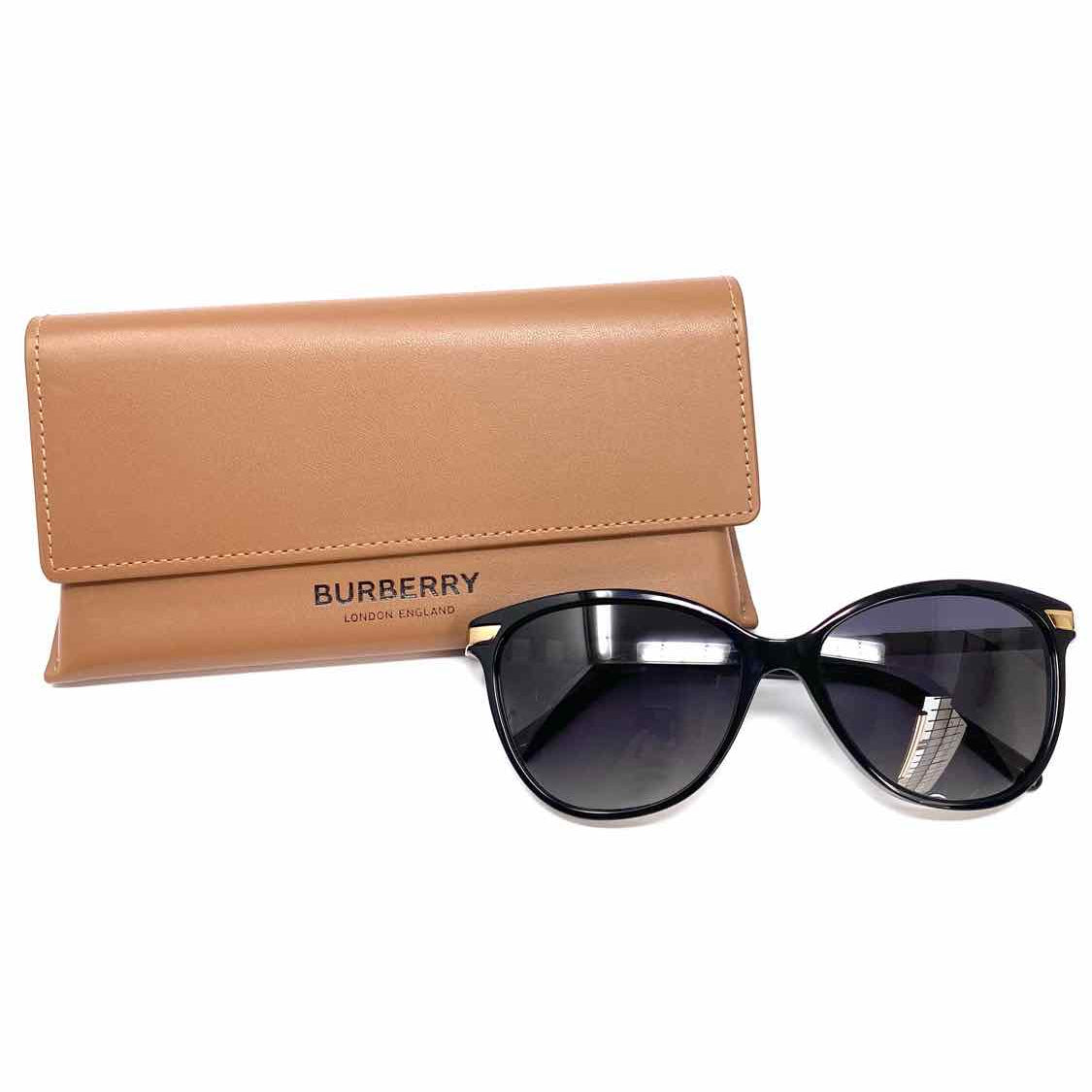 Burberry Polarized Black Square Stripe B 4216 Sunglasses