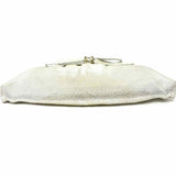 After Five Vintage Silver Hinged Metallic Made in USA Clutch