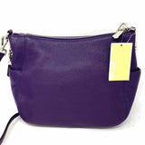 Michael by Michael Kors Chandler Purple Zip Pebbled Leather Satchel