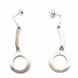 Estate 925 Sterling Silver Dangle Geometric Earrings