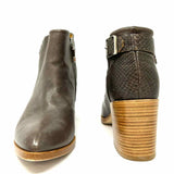 ALBERTO FERMANI Women's Taupe Size 38.5 Block Heel Leather Boots