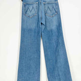 Mother The Hustler Roller Streak Women's Blue Size 27/4 Wide Leg Jeans