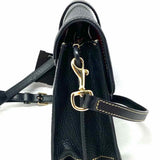 Dooney & Bourke Pebble Grain Florentine Black Flap Leather Crossbody