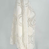 Sezane Women's White Size 6 Mock Neck Lace Long Sleeve