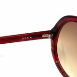 Dita Red Round Sunglasses