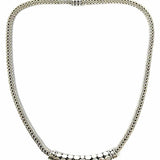 JOHN HARDY Vintage Dot Slide 925 Sterling Silver Collar 18" Wheat Chain Necklace