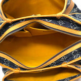 LOUIS VUITTON Porte Epaule Raye MM Denim Blue Monogram Shoulder Bag
