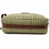 Polo Ralph Lauren Glen Plaid Coated Canvas Brown Houndstooth Clutch