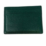 Gucci Zumi Green Card Case Horsebit Pebbled Leather Wallet