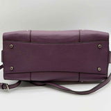 Coach Mercer 30 Purple Top Handle Turnlock Pebbled Leather Satchel
