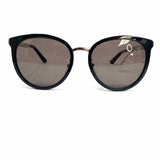 Gucci Black Round Sunglasses GG0077SK w/ Red & Green Side Details