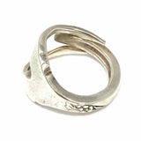 Estate size 7.5 Silver Abstract Ring