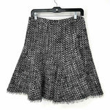W by Worth Women's Black White Size 6 A-Line Tweed Skirt