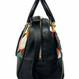 LOEWE Amazona 75 Multi-Color Top Handle Woven Leather Satchel