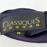 Classiques Women's Eggplant Size M Silk Short Sleeve Top