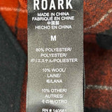 Roark Men's Red Black Size M Collared Gingham Jacket