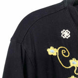 johnny was Women's Black Size XXL Short Sleeve Embroidered Dress