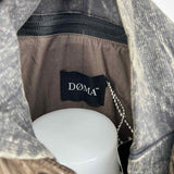 DOMA Women's Warm Gray Size S Hooded Leather Moto Jacket